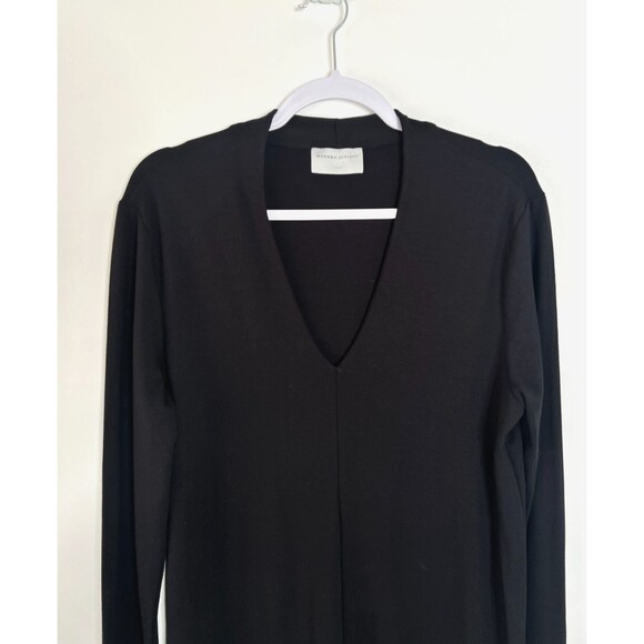 Modern Citizen Dress Womens Large Black V-Neck Midi Shift - Picture 5 of 12